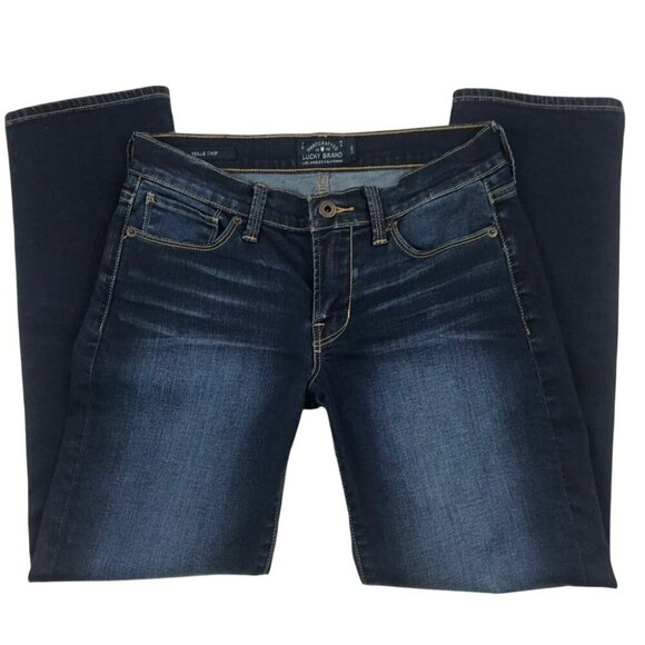 Lucky Brand Womens Mollie Crop Jeans Size 2 Dark Wash Denim Slim Straight - Picture 3 of 15